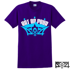 Crown T-Shirt, Purple/Light Blue Logo